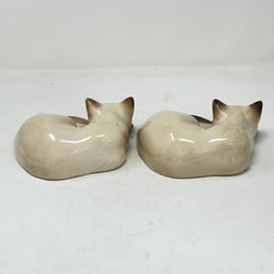 Rare Pair: Just Cats & Co. Siamese Figurines – Early Hand-Painted "SM" – Excellent Vintage Condition