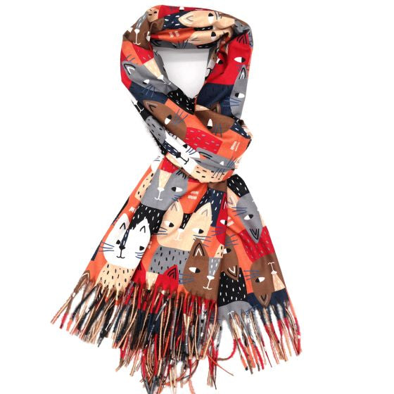 Cat Face Pashmina Style Scarf, The Cat Gallery