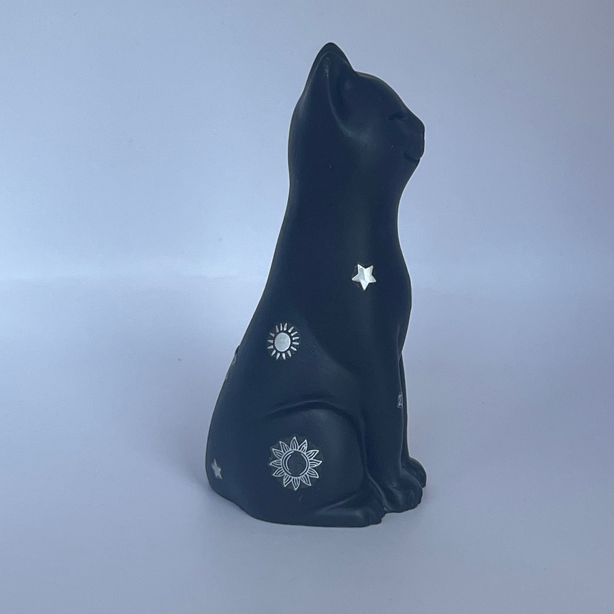Hand Finished Celestial Lucky Black Cat