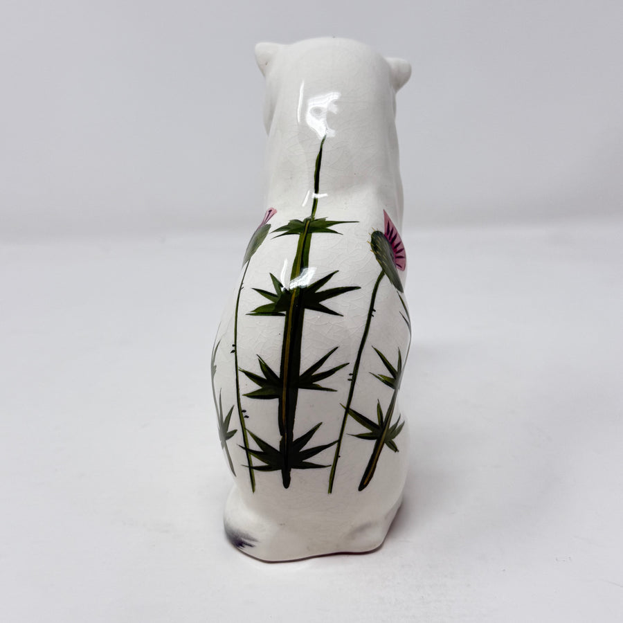 Vintage Plichta Pottery Thistle Cat 14cm Tall
