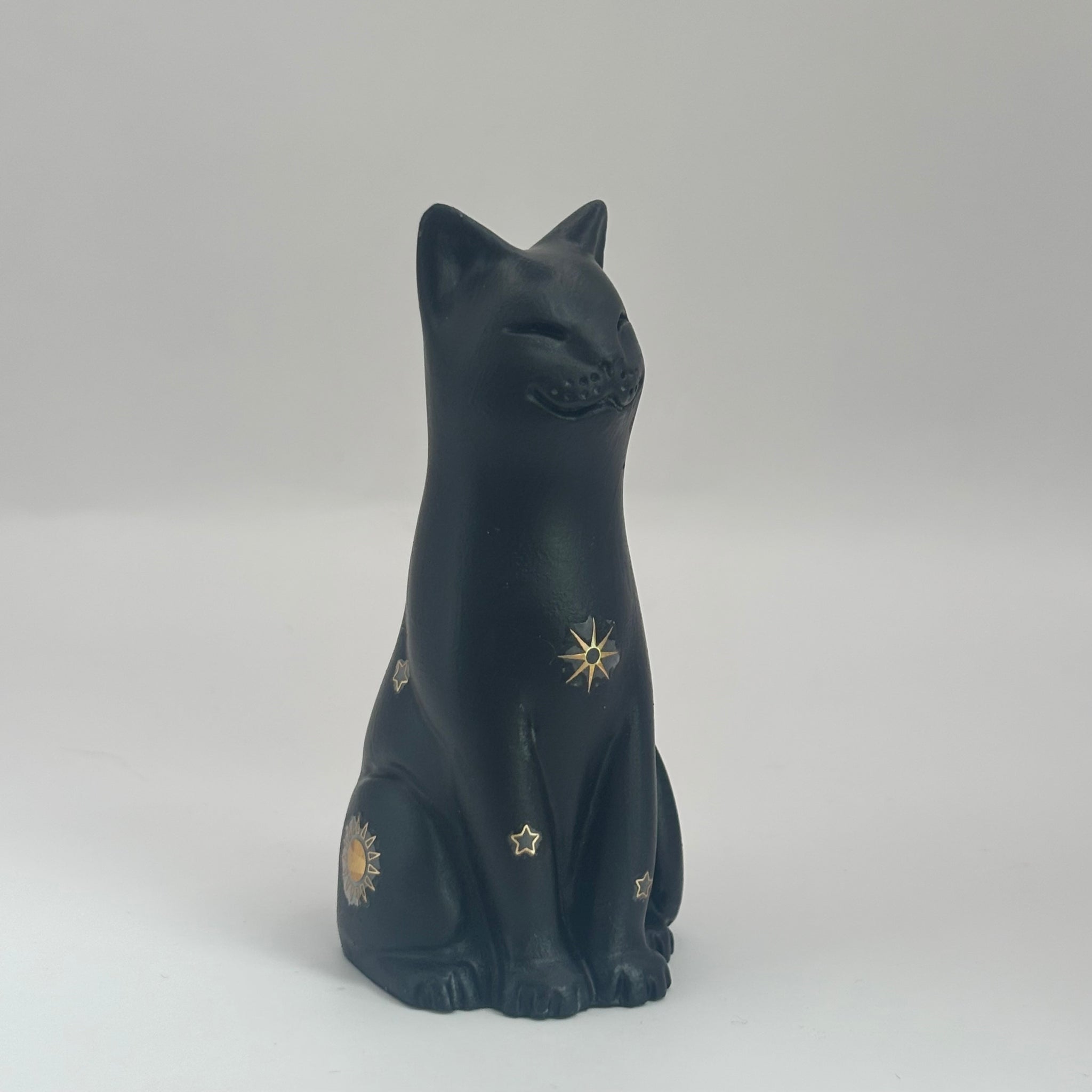 Hand Finished Celestial Lucky Black Cat