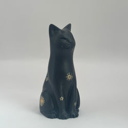 Hand Finished Celestial Lucky Black Cat