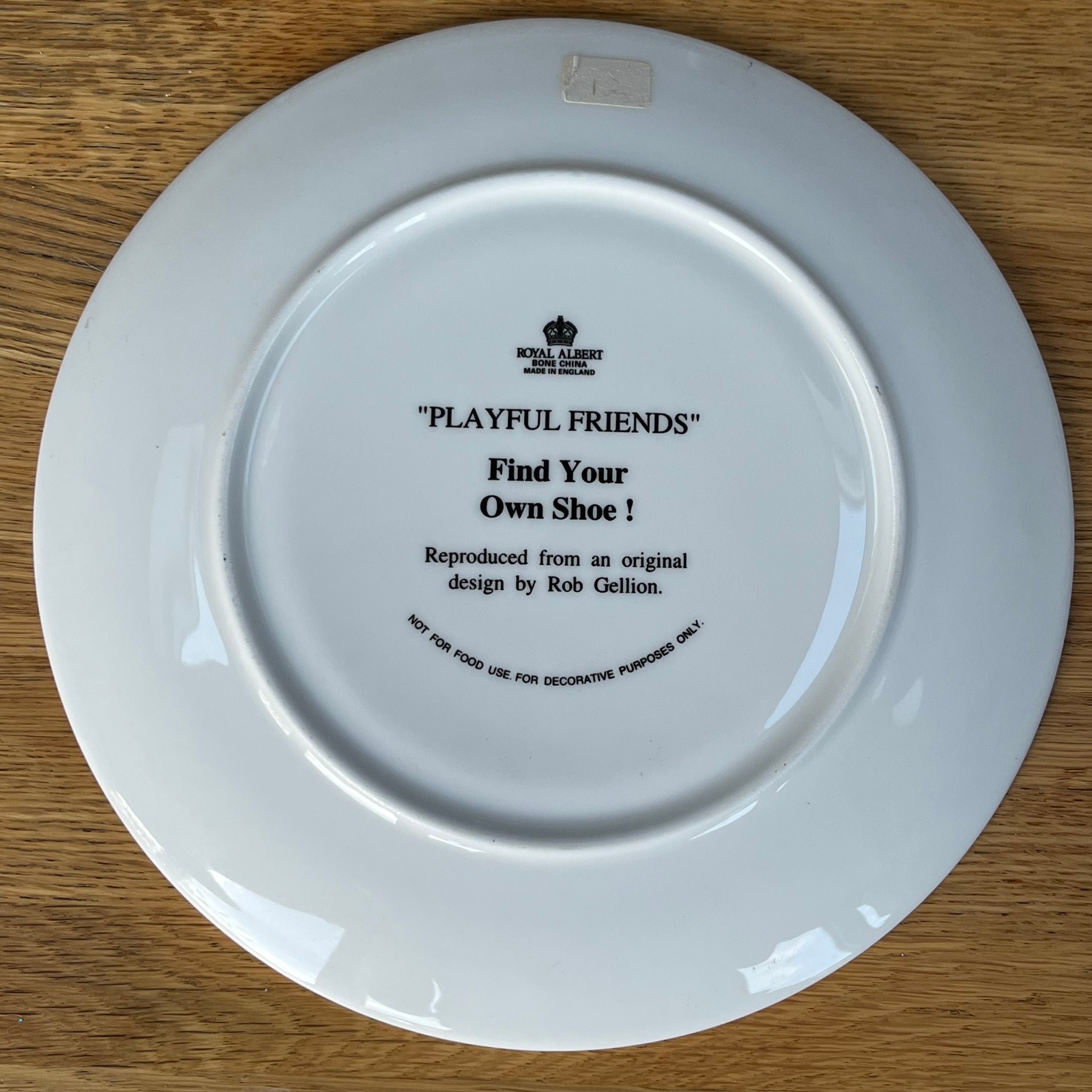 Vintage Plate Find Your Own Shoe by Royal Albert
