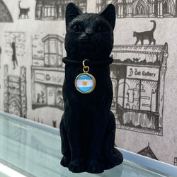 8cm Original Lucky Cat with Argentina Flag Charm