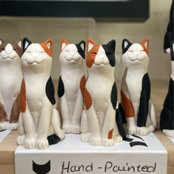 Hand-painted Calico Original Lucky Kitten
