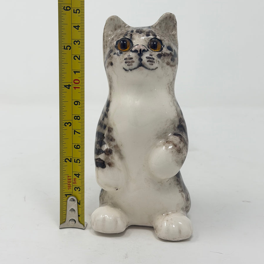 Winstanley Grey Tabby Cat On Back Legs - Size 1