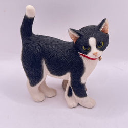 Vintage Sherratt & Simpson Black & White Kitten Against Post (Boxed)
