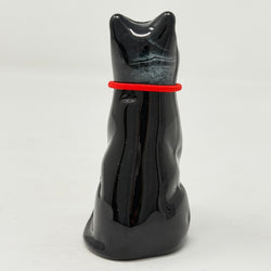 Black Lucky Glass Cat