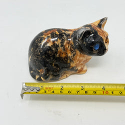Winstanley Brindle Tortie Crouching Cat - Size 1