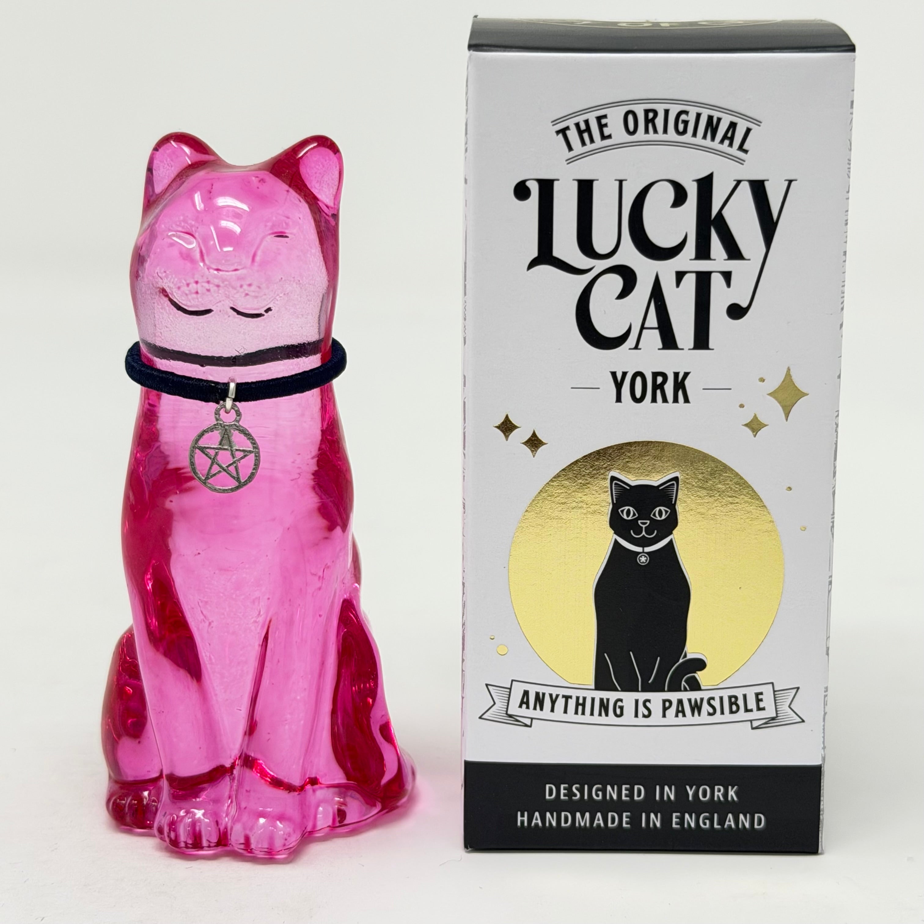 October Lucky Glass Cat