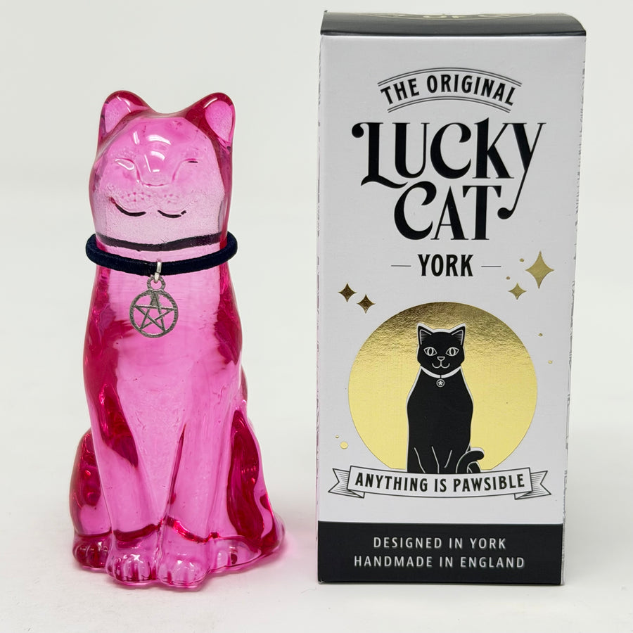 October Lucky Glass Cat