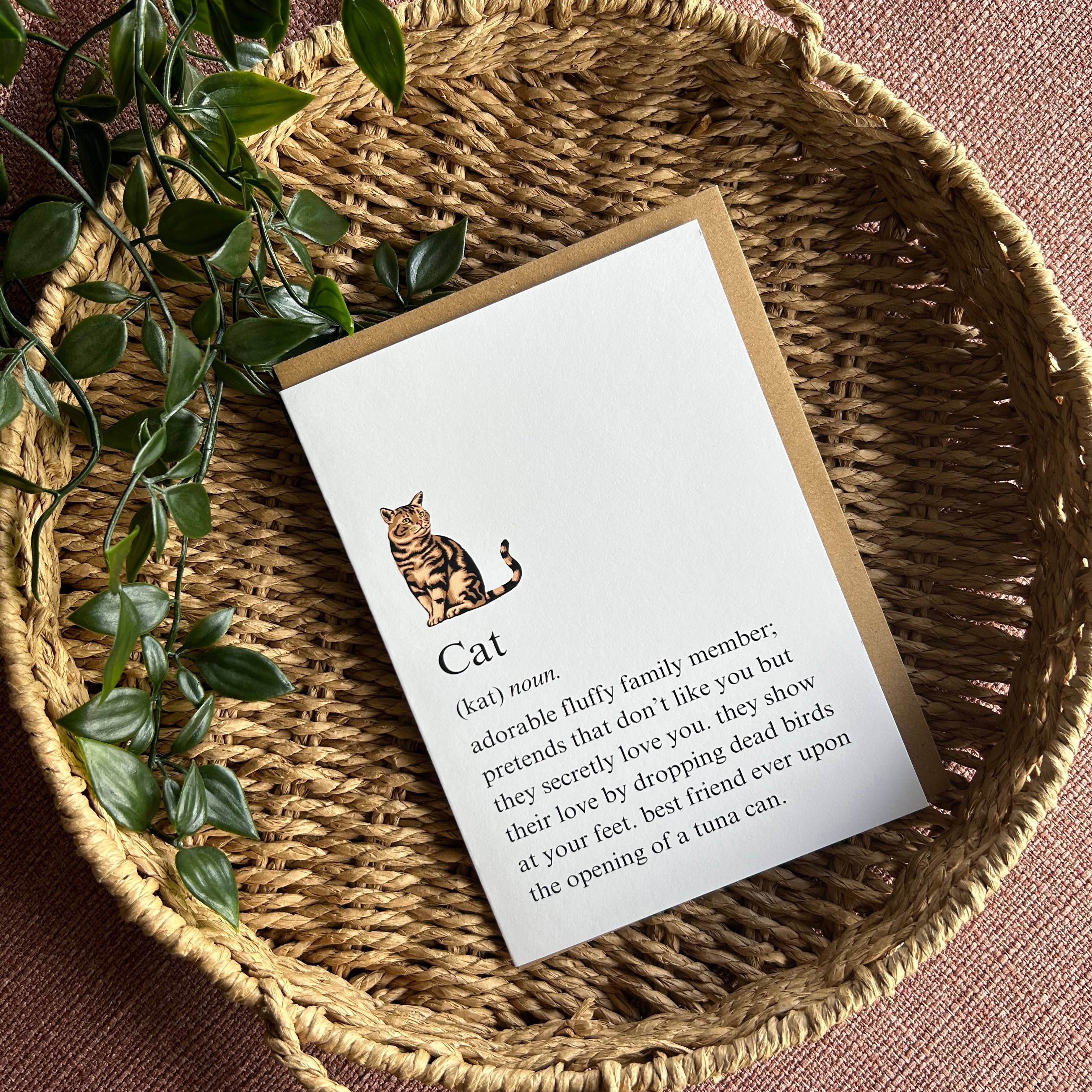 Cat Definition Greetings Card