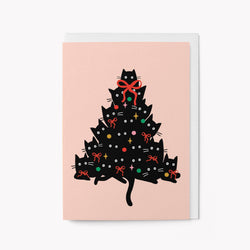 Christmas Tree Cats Christmas card