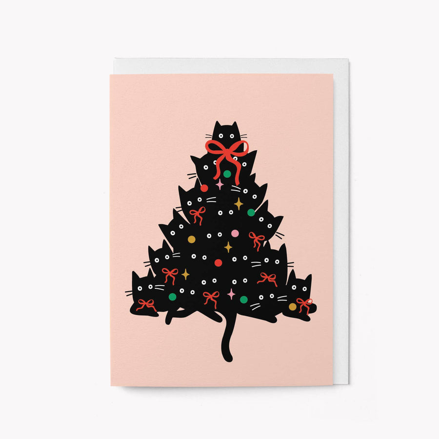 Christmas Tree Cats Christmas card