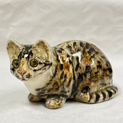 Winstanley Tabby & White Cat Crouching - Size 2