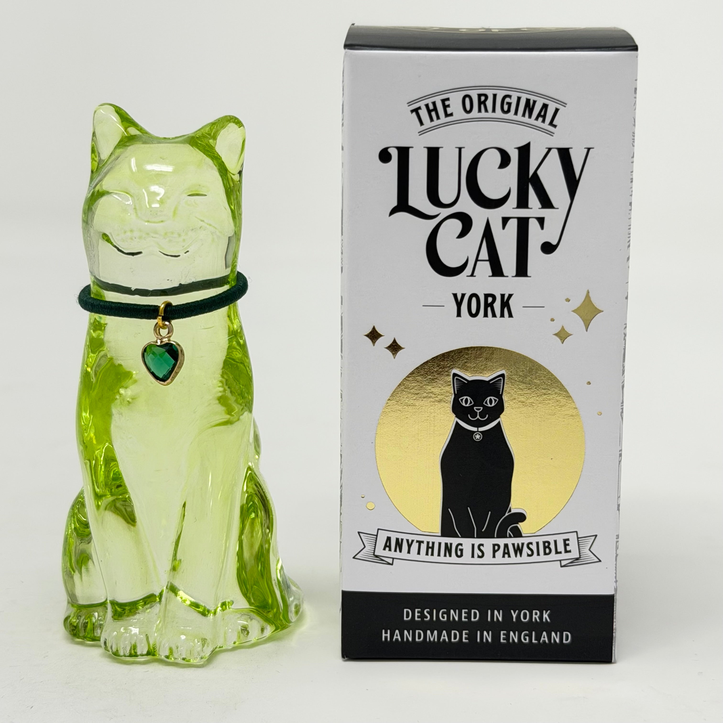 August Lucky Glass Cat