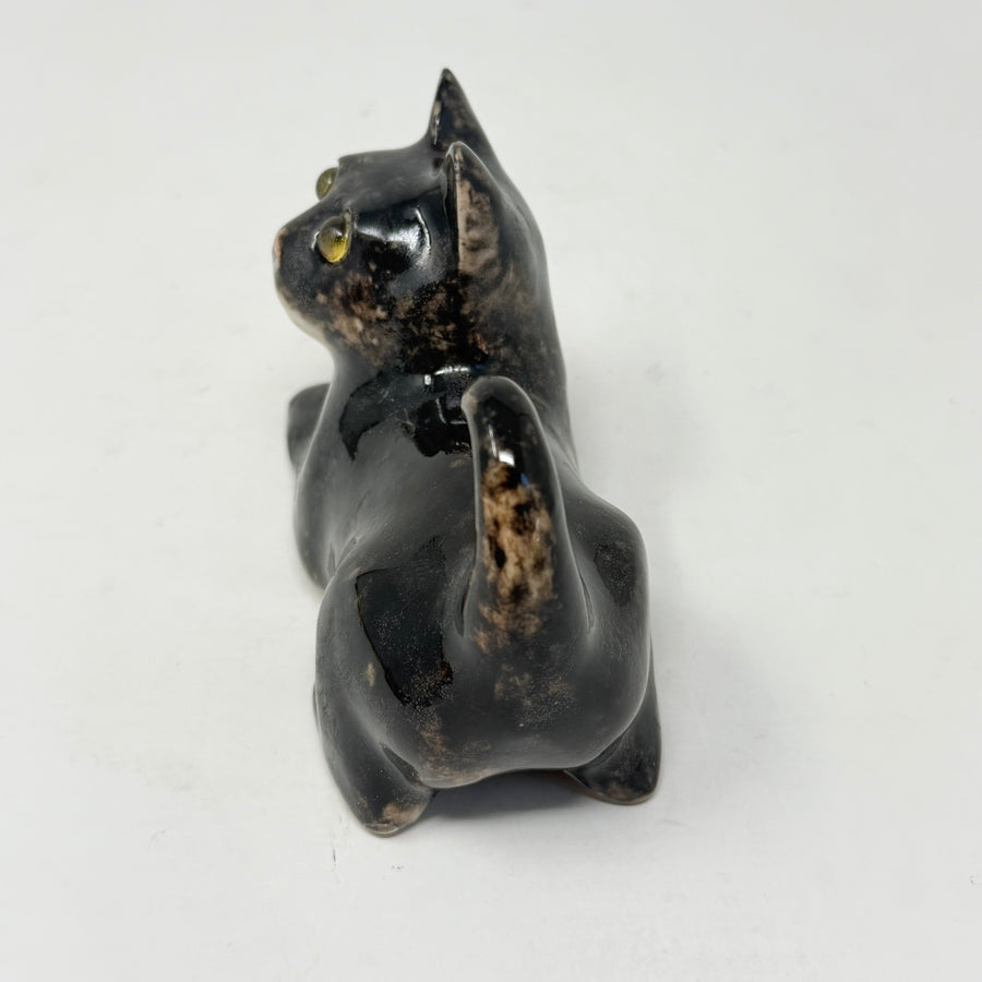 Winstanley Black & White Cat Laying - Size 1