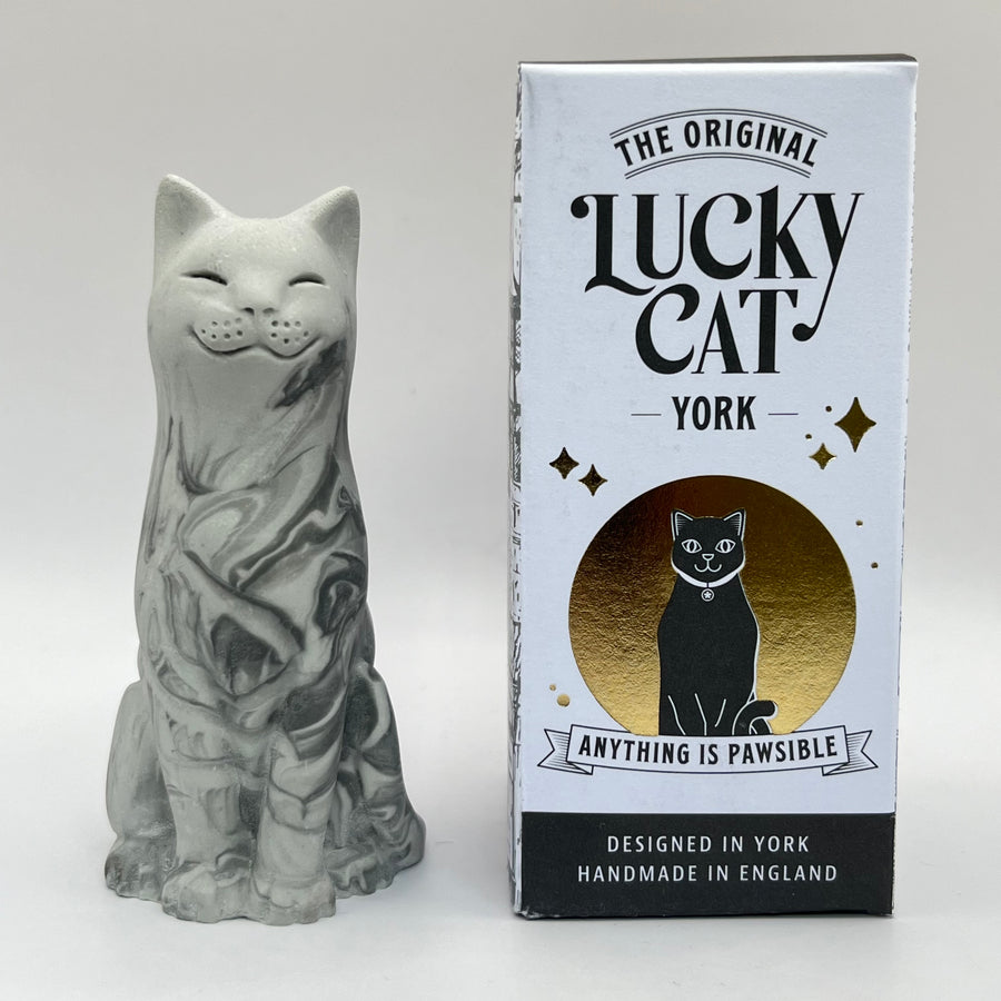 Grey Silver Tabby Original Lucky Cat