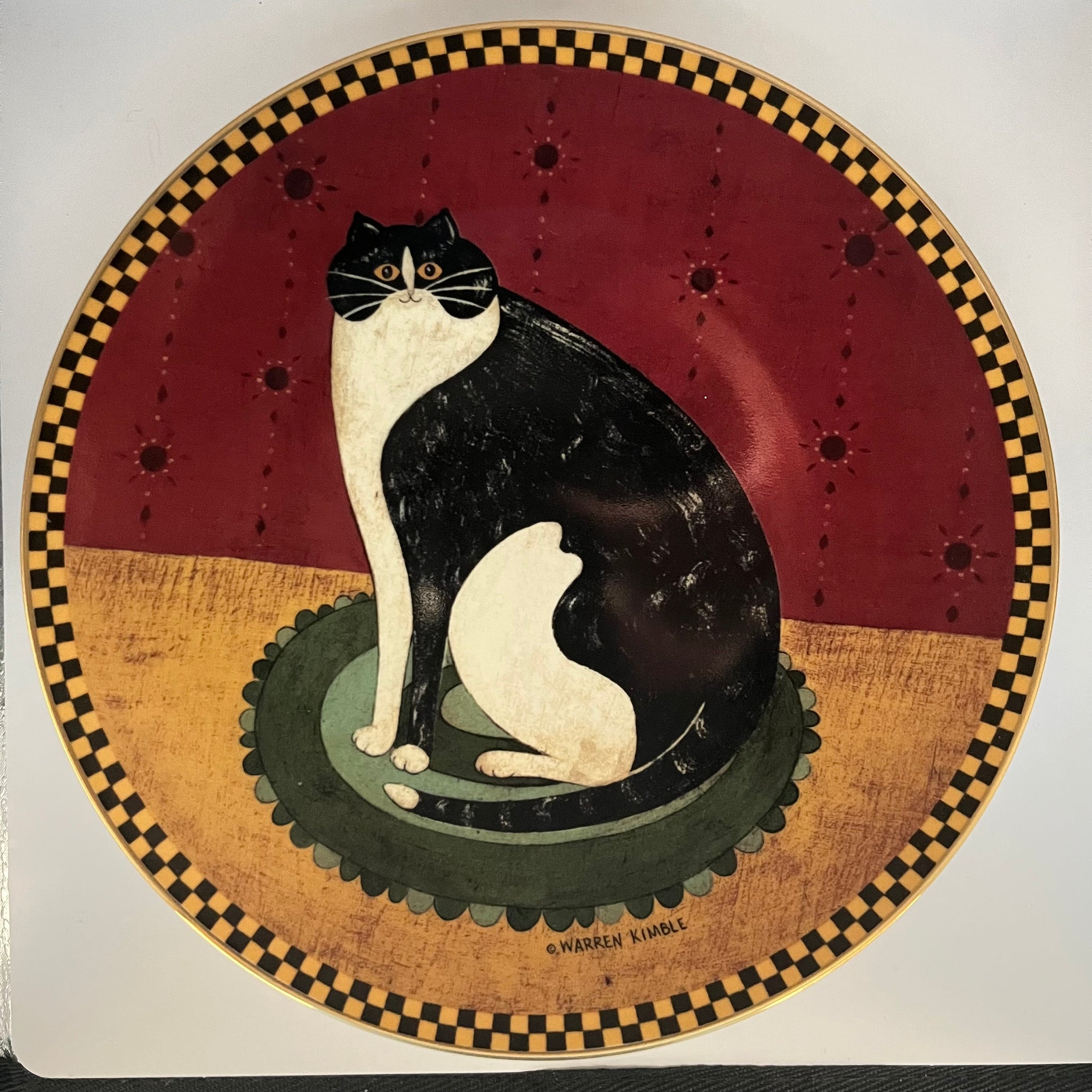 Vintage Plate Happy Cat by Warren Kimble / Lenox