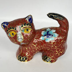 Vintage Cloisonne Standing Cat