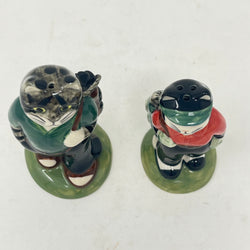 Vintage Quail Pottery Golfing Cats Salt & Pepper Set
