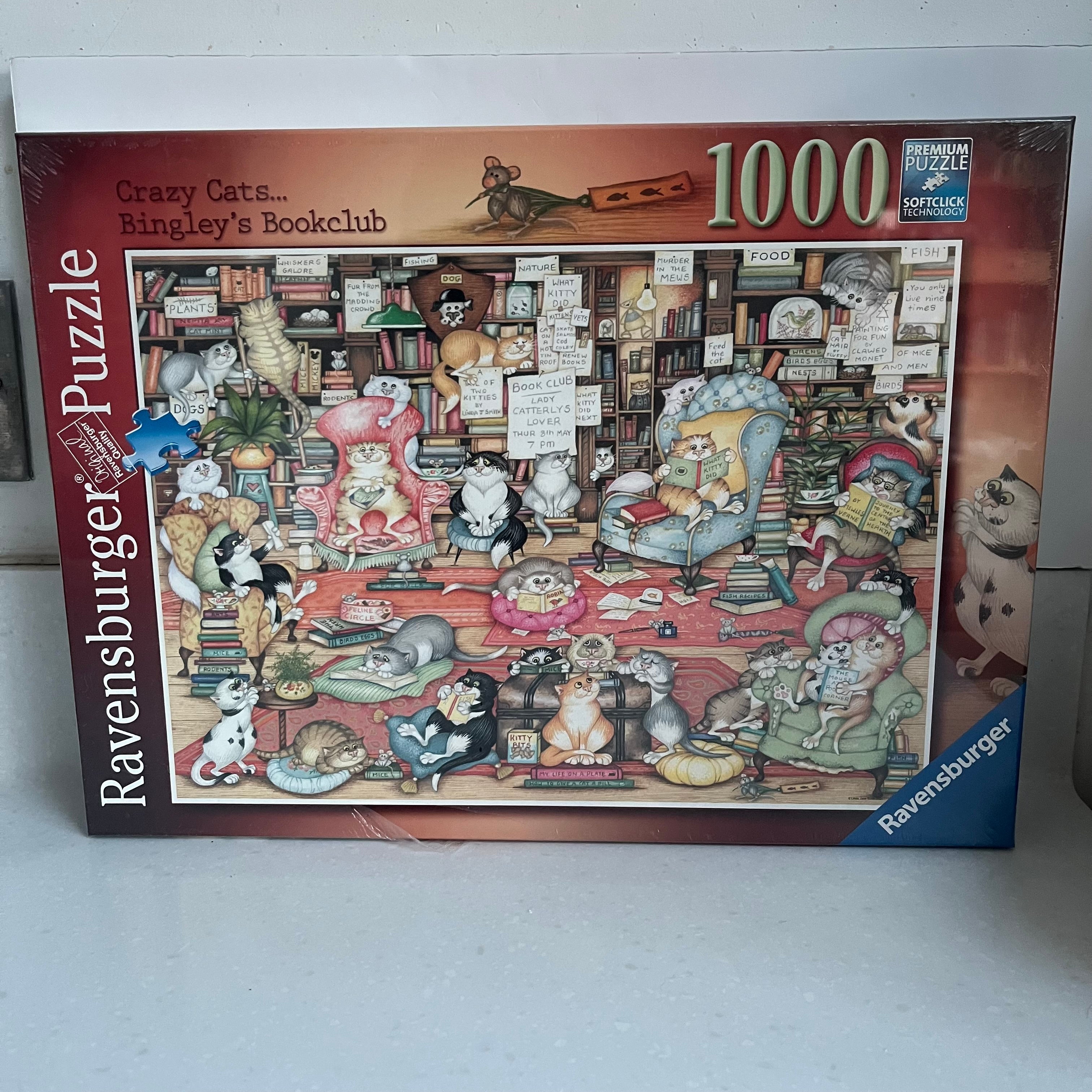 Crazy Cats Bingley's Bookclub 1000 Piece Jigsaw