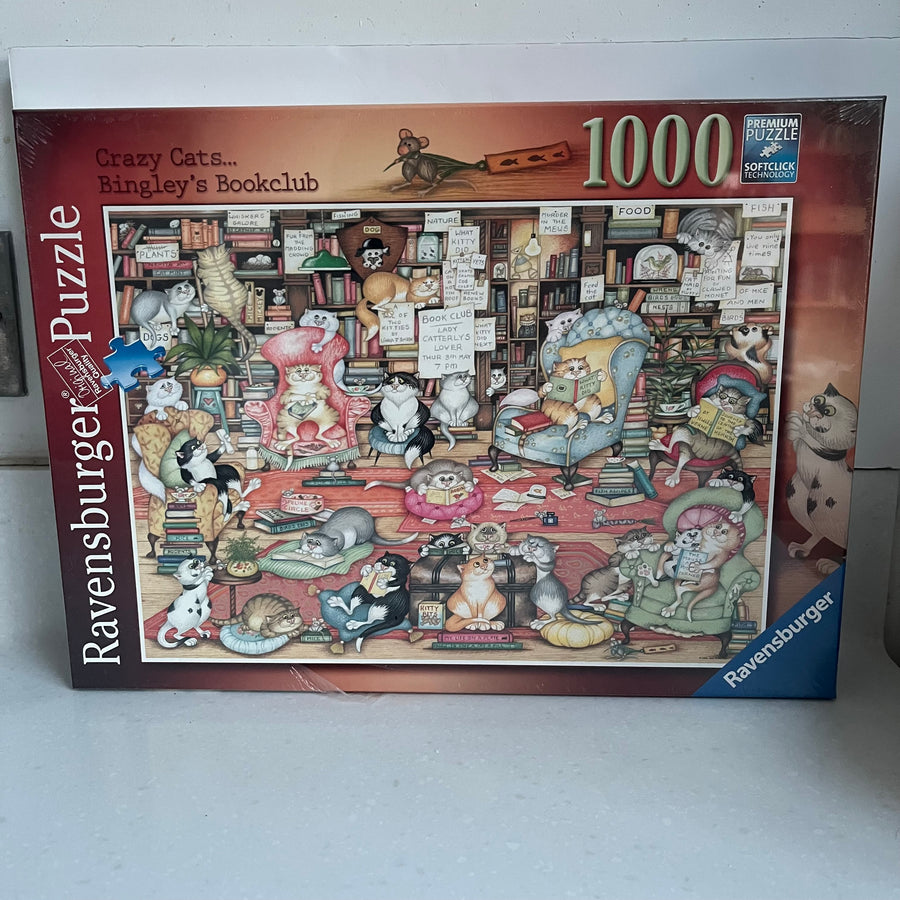 Crazy Cats Bingley's Bookclub 1000 Piece Jigsaw