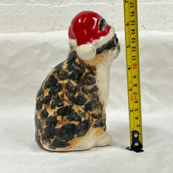 Winstanley Tortie & White Red Santa Hat Cat - Size 2