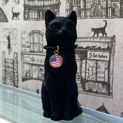 8cm Original Lucky Cat with United States of America Flag Charm
