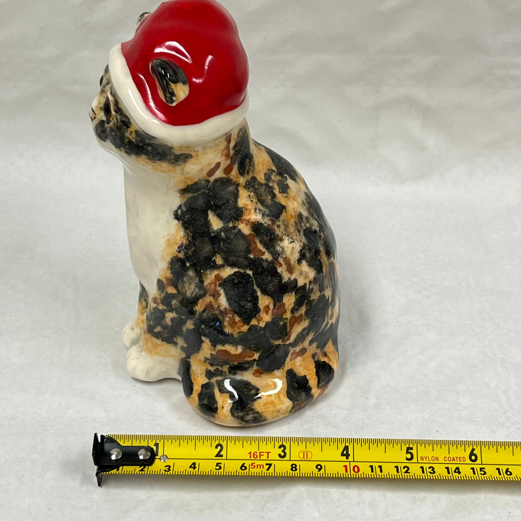 Winstanley Tortie & White Red Santa Hat Cat - Size 2