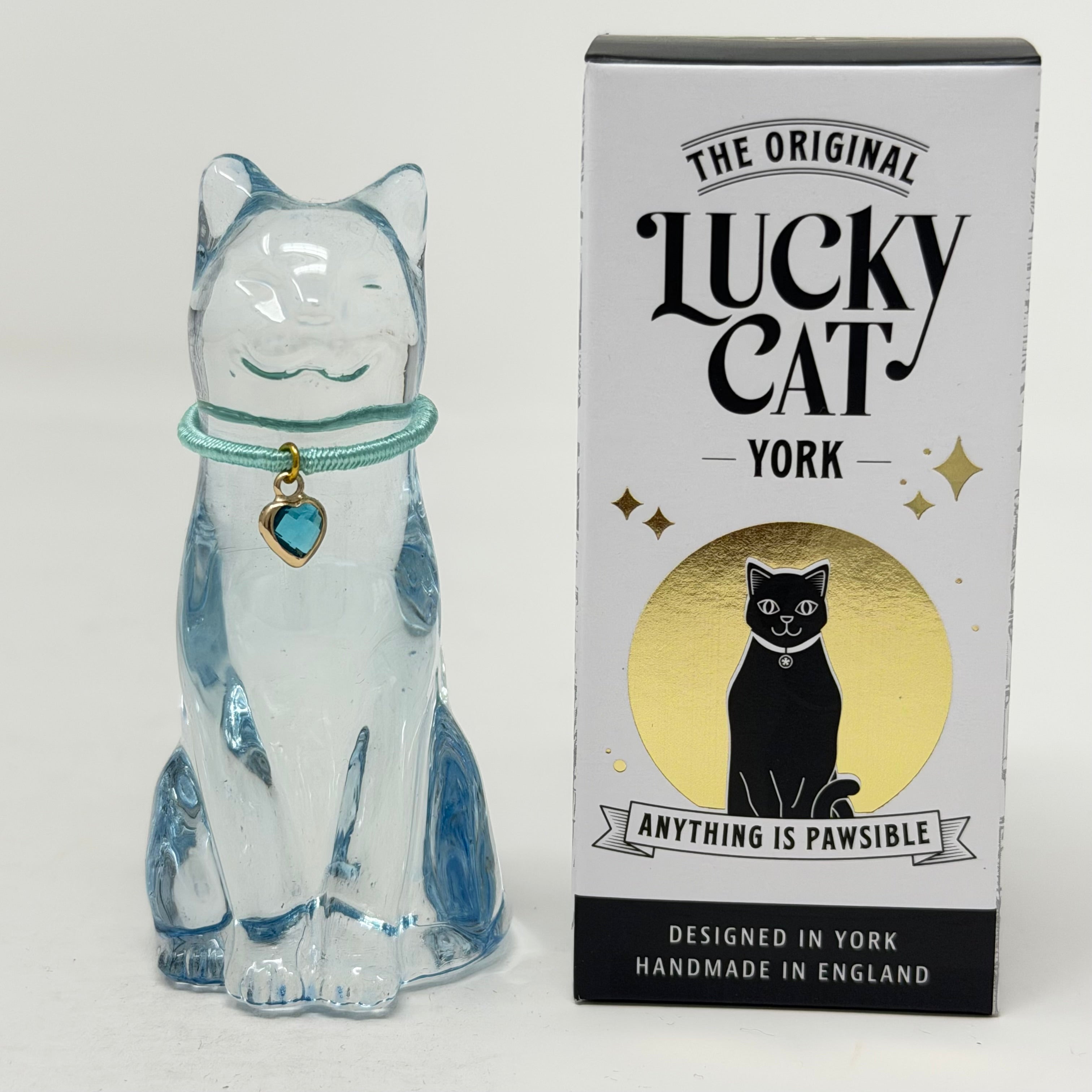March Lucky Glass Cat