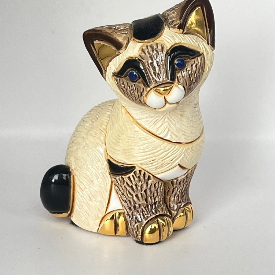 Vintage De Rosa Siamese Cat Sitting Up F322