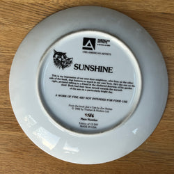 Vintage Plate Sunshine by American Artists / Zoe Stokes