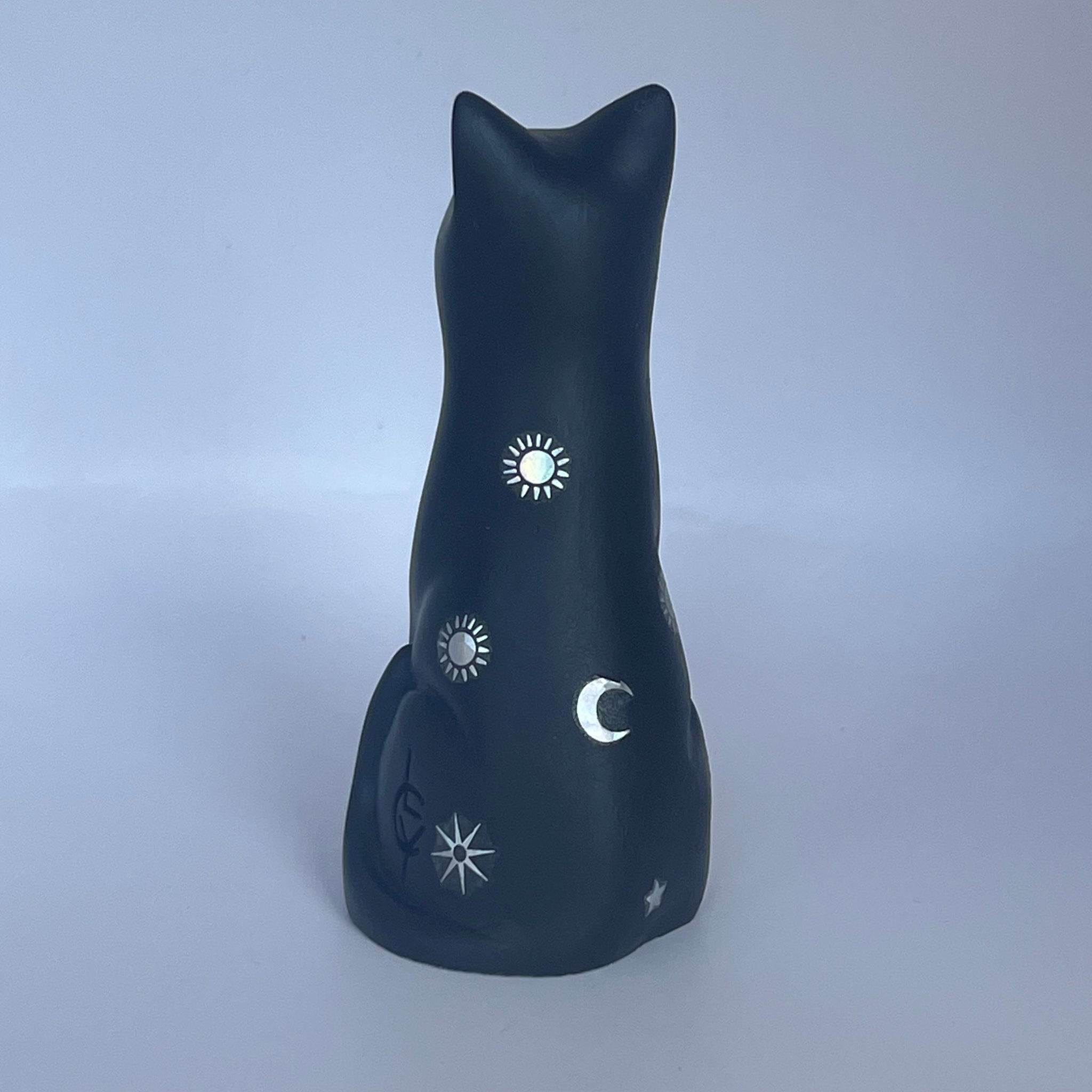 Hand Finished Celestial Lucky Black Cat