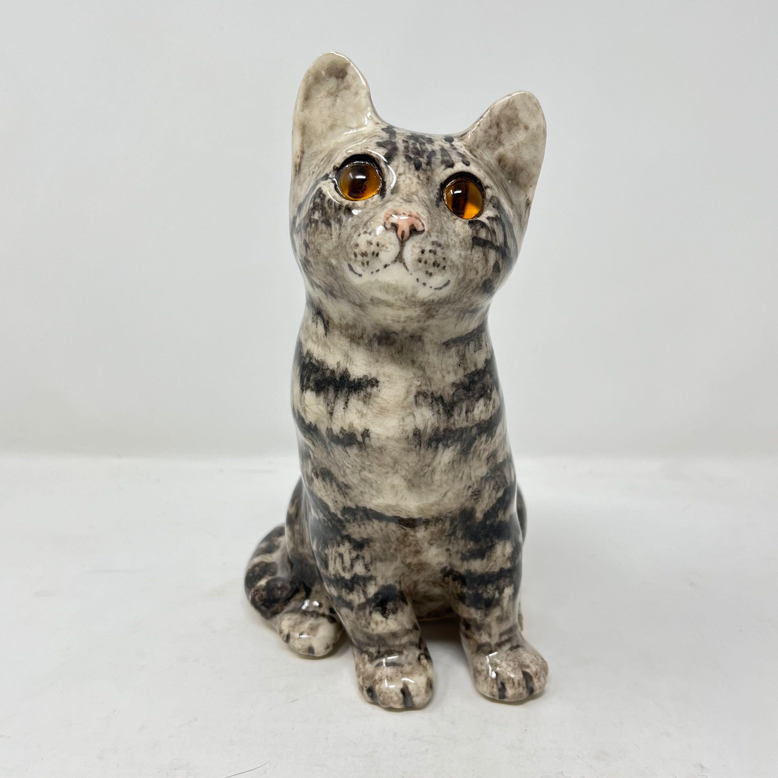 Winstanley Grey Tabby Cat Sitting Up - Size 3