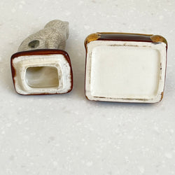 Vintage Fitz and Floyd Staffordshire Style Cat Trinket Pot