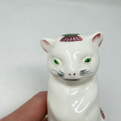 Vintage Plichta Pottery Thistle Cat 14cm Tall