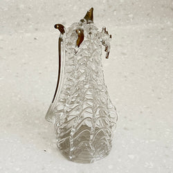 Vintage Unique Hand Blown Clear Glass Ornament 12cm