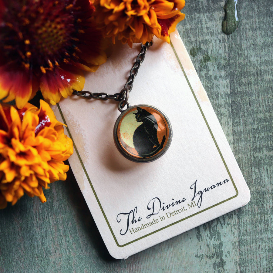 Chat Noir Reversible Pendant Necklace
