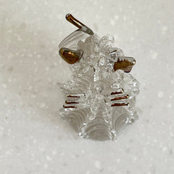 Vintage Unique Hand Blown Clear Glass Ornament 12cm
