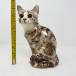 Winstanley Grey & White Sitting Cat - Size 4