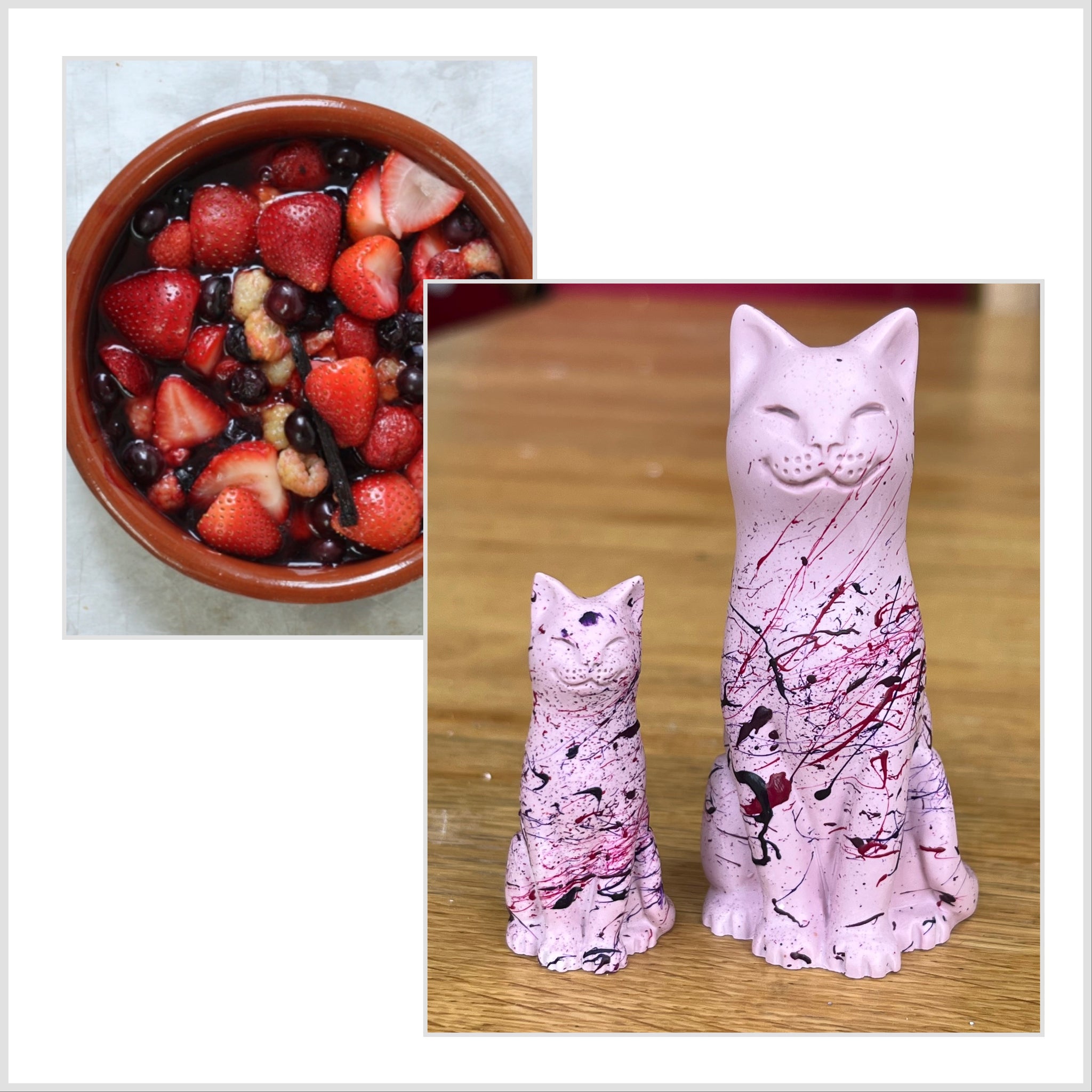 Summer Berries Original Lucky Cat