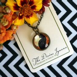 Chat Noir Reversible Pendant Necklace