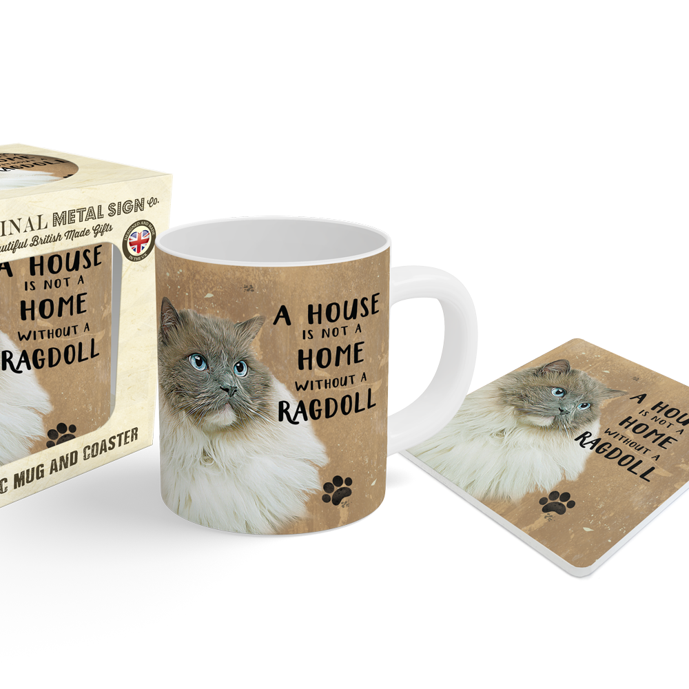 A House is not a Home, Ragdoll Cat Mug & Coaster