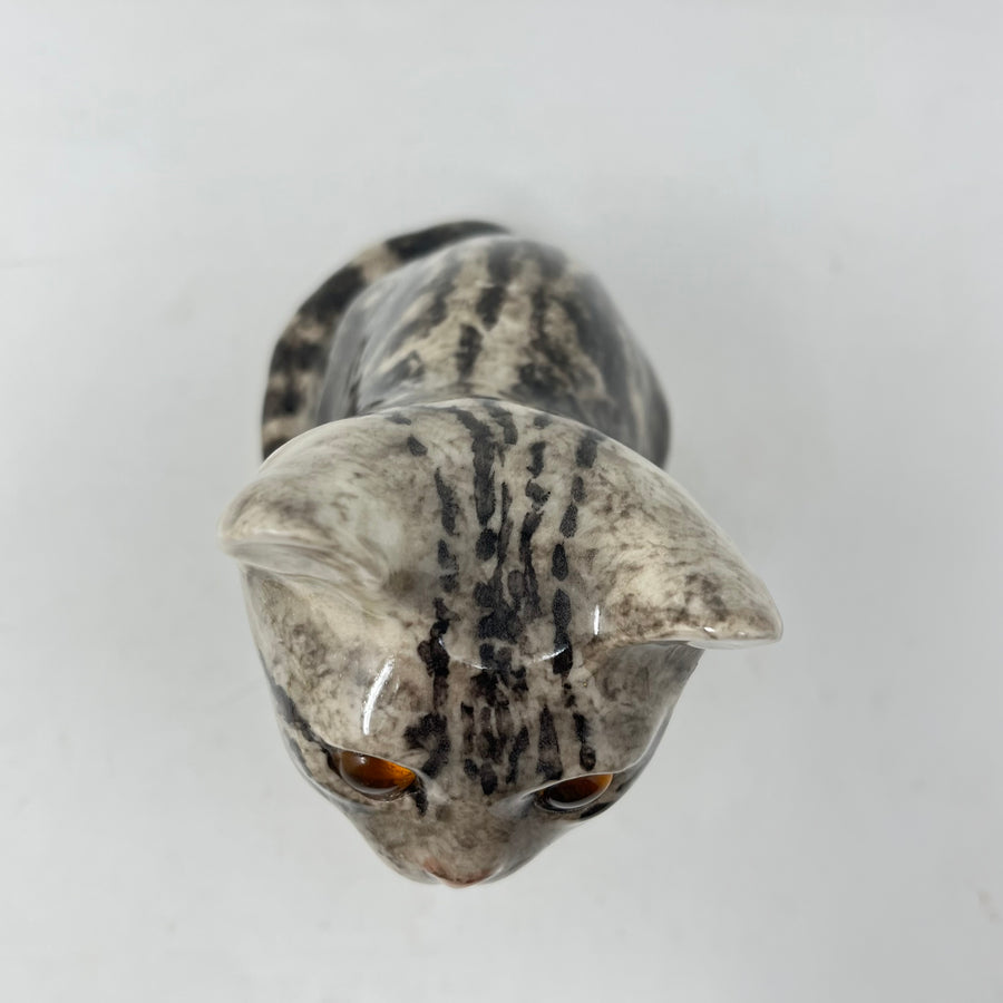 Winstanley Grey Tabby Cat Sitting Up - Size 3