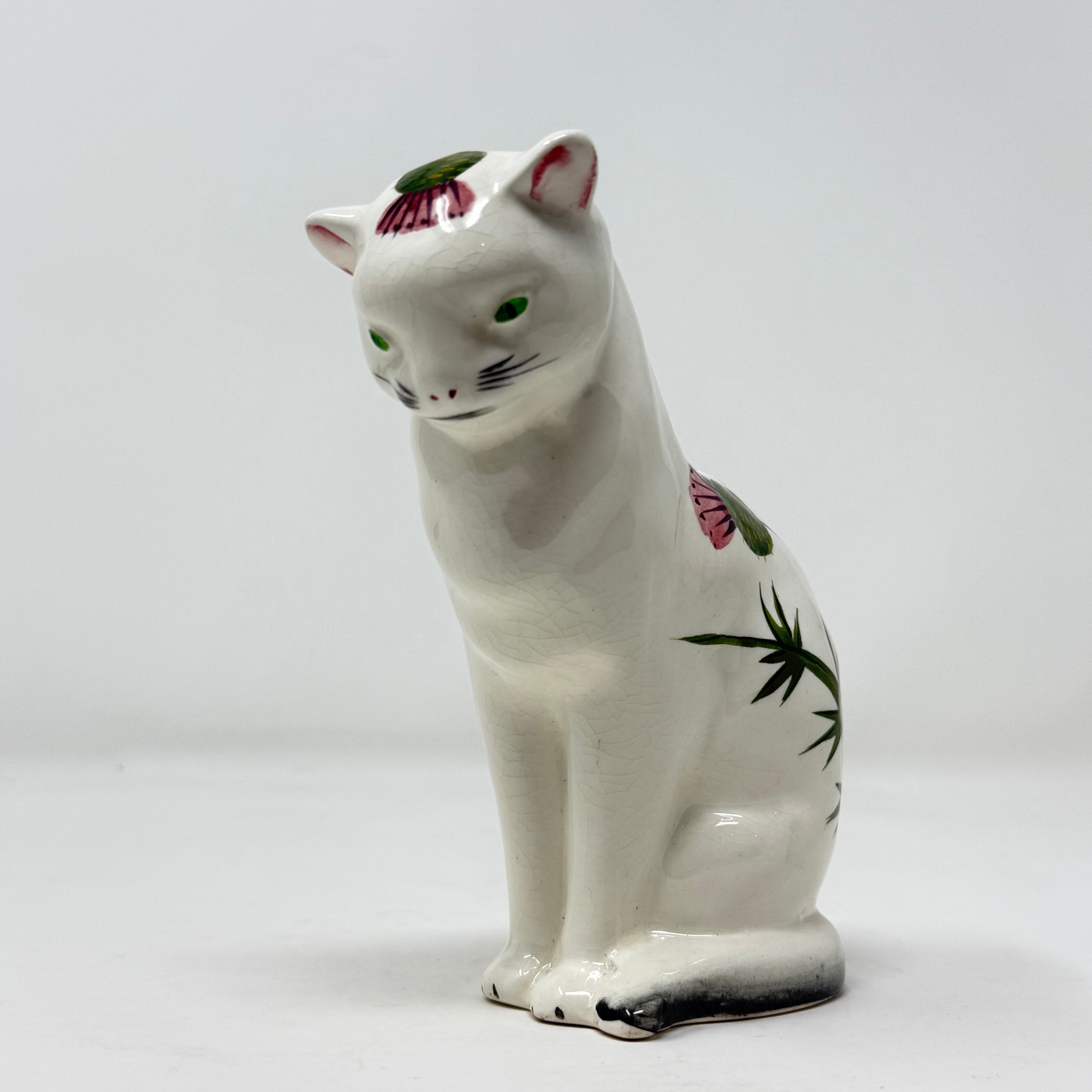 Vintage Plichta Pottery Thistle Cat 14cm Tall
