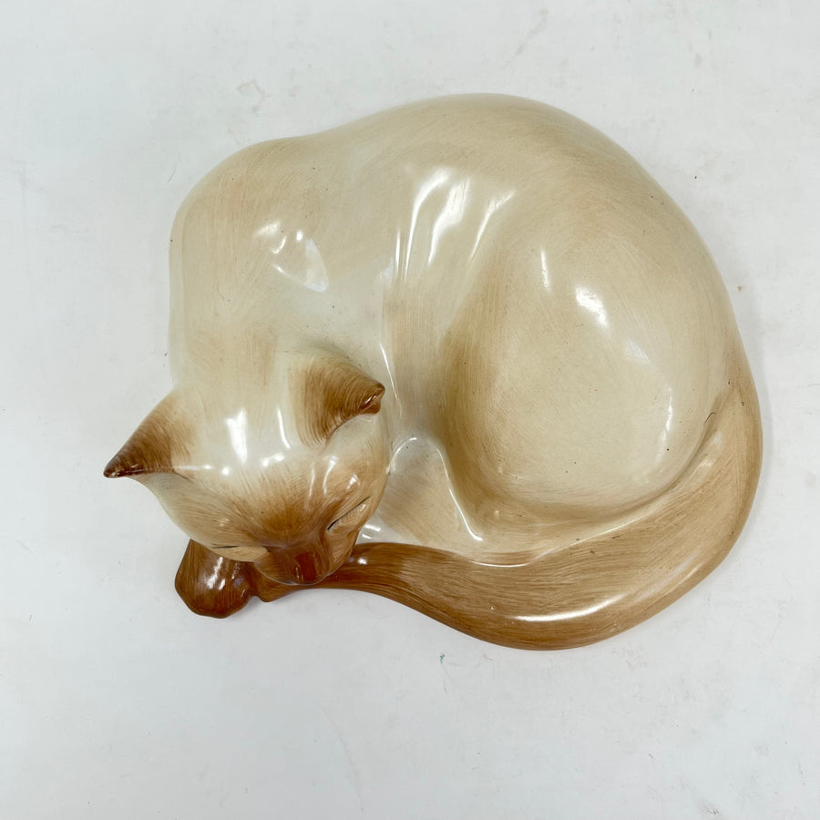 Rare Pair: Just Cats & Co. Siamese Figurines – Early Hand-Painted "SM" – Excellent Vintage Condition