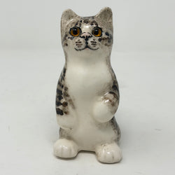 Winstanley Grey Tabby Cat On Back Legs - Size 1