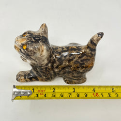 Winstanley Tabby & White Cat Looking Up - Size 1