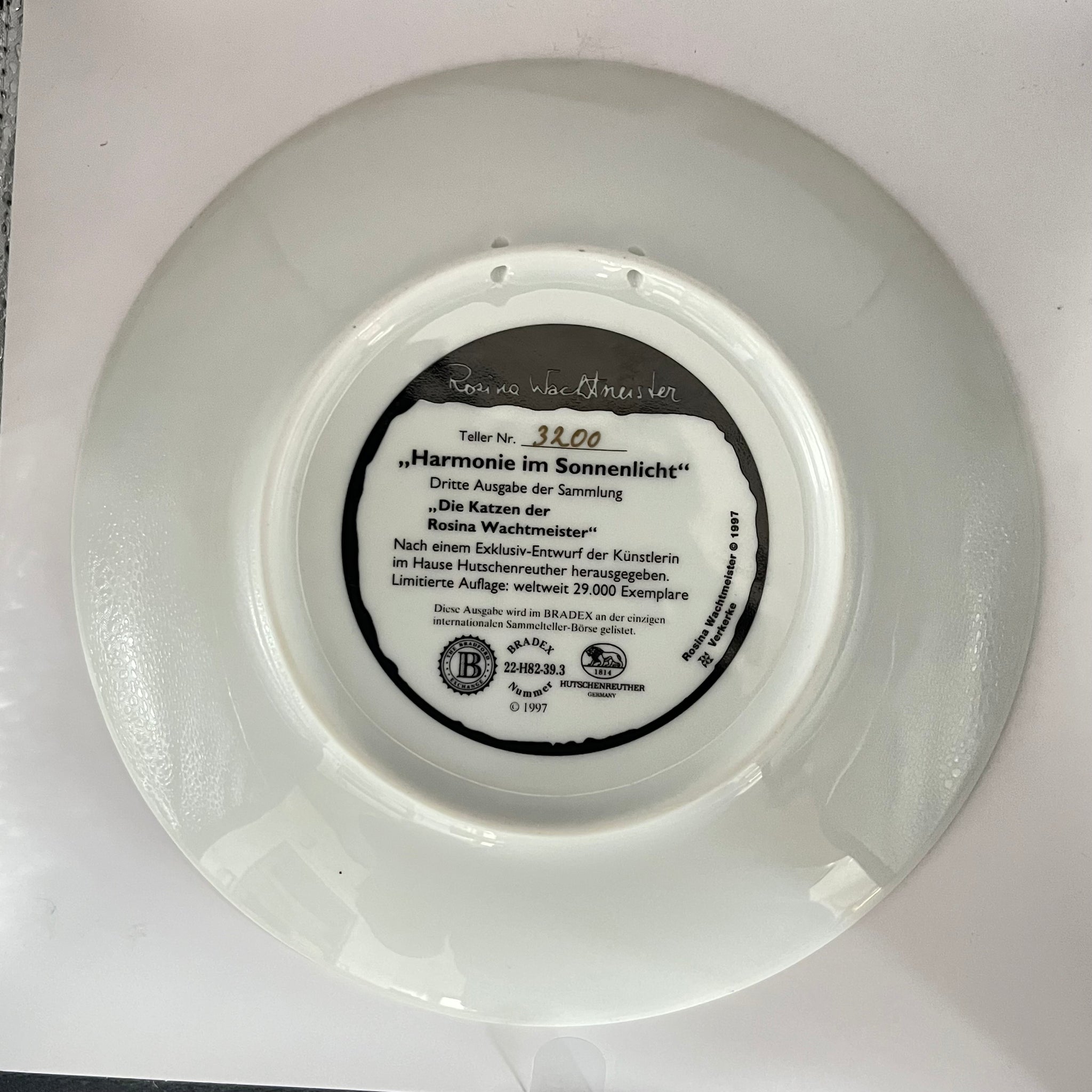 Vintage Plate Rosina Wachtmeister Bradex Harmony in Sunlight